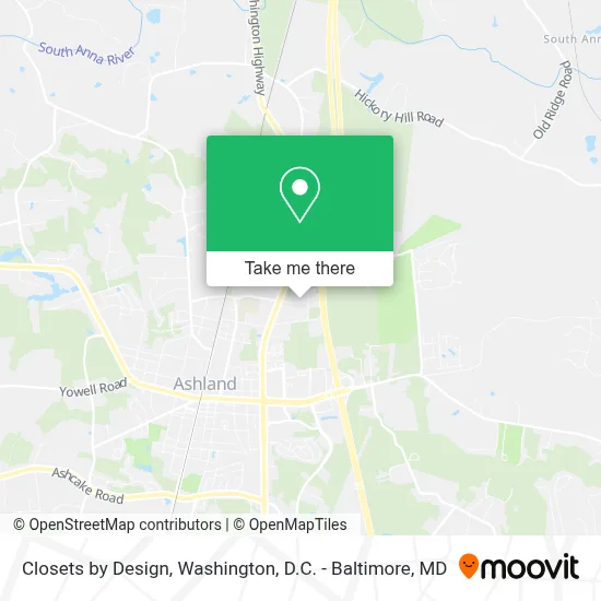 Closets by Design map