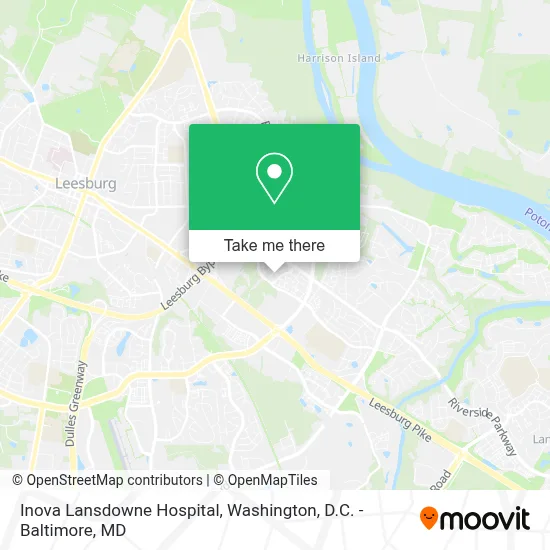 Inova Lansdowne Hospital map