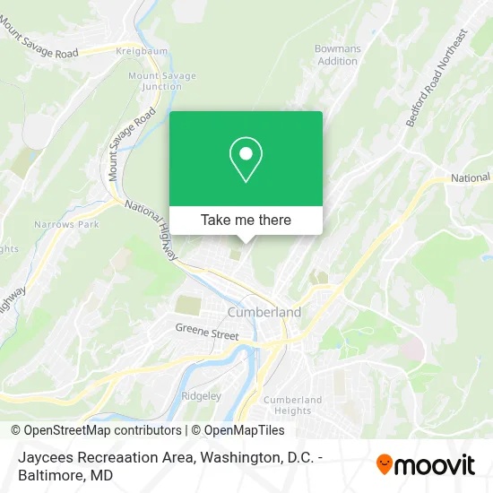 Jaycees Recreaation Area map
