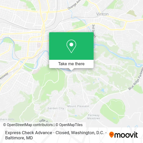 Express Check Advance - Closed map