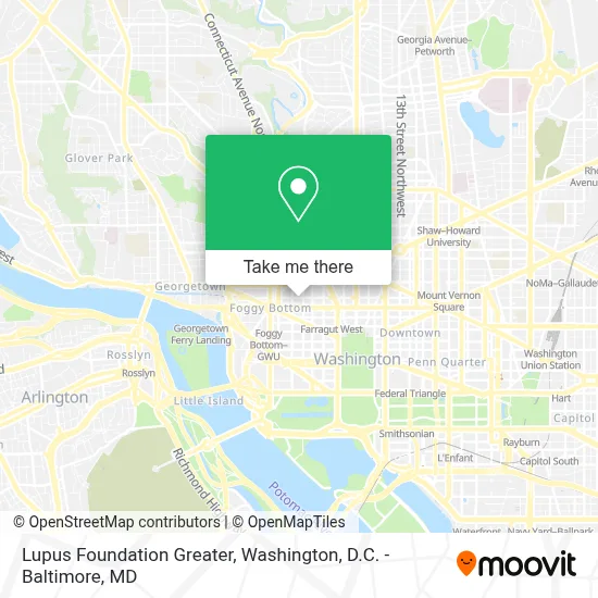Lupus Foundation Greater map