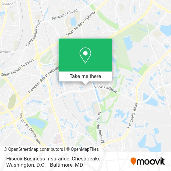 Hiscox Business Insurance, Chesapeake map