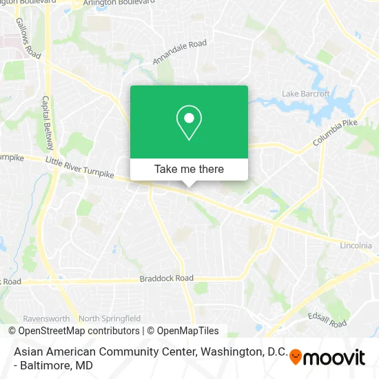 Asian American Community Center map