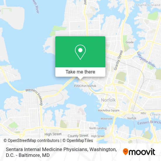 Sentara Internal Medicine Physicians map