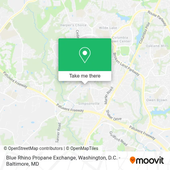 Blue Rhino Propane Exchange map