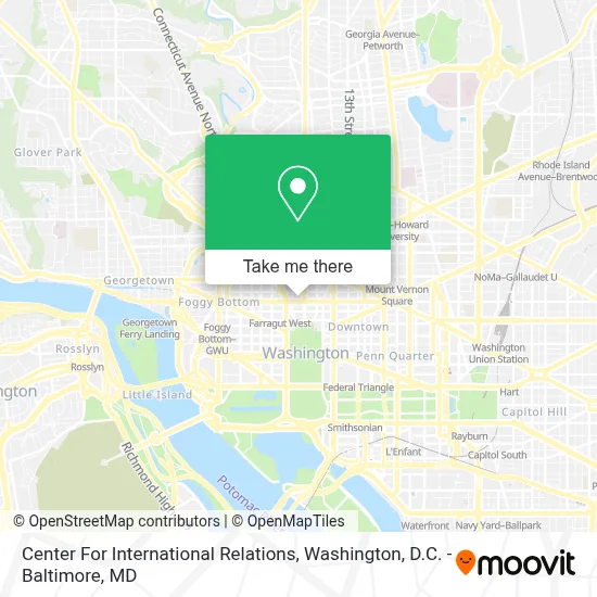 Center For International Relations map