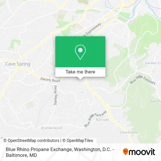 Blue Rhino Propane Exchange map