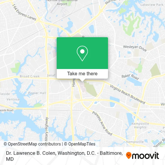 Dr. Lawrence B. Colen map