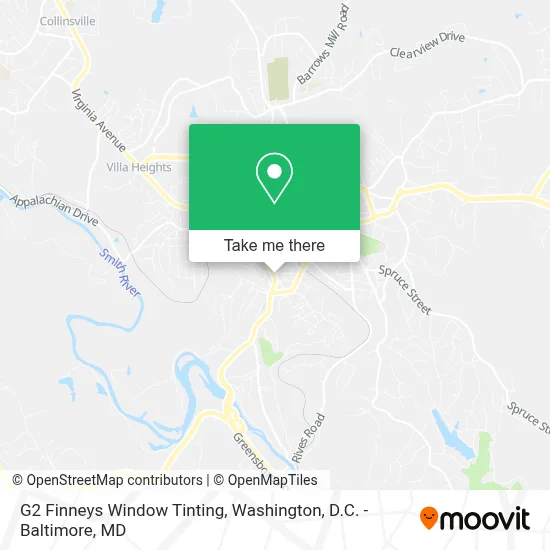 G2 Finneys Window Tinting map