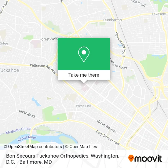 Bon Secours Tuckahoe Orthopedics map