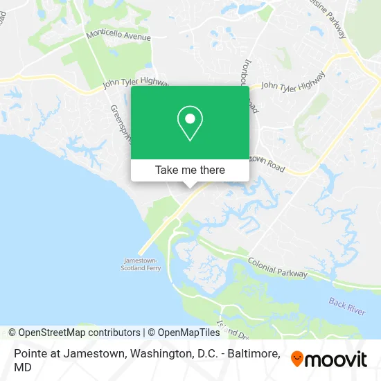 Pointe at Jamestown map