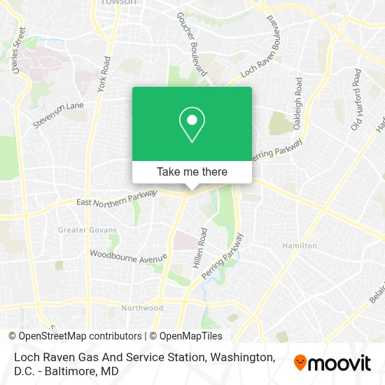 Loch Raven Gas And Service Station map