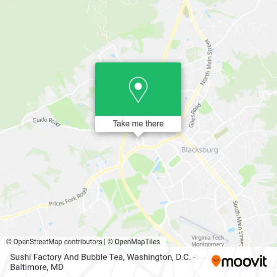 Sushi Factory And Bubble Tea map