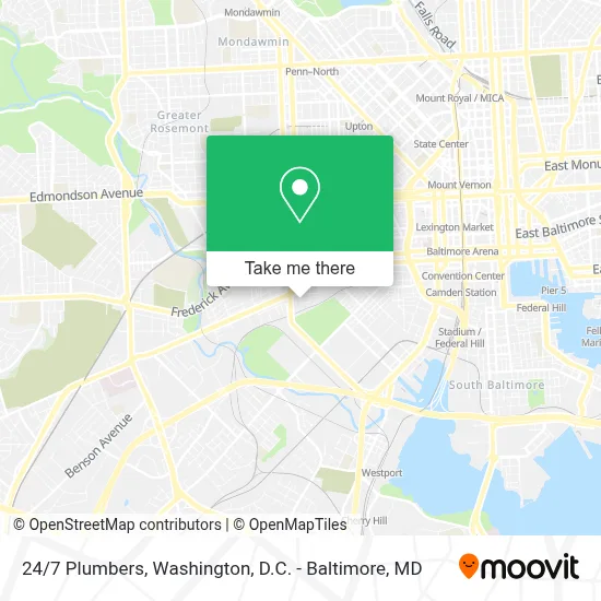 24/7 Plumbers map