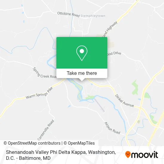 Shenandoah Valley Phi Delta Kappa map