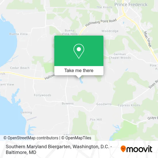 Southern Maryland Biergarten map
