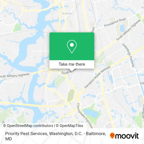 Priority Pest Services map