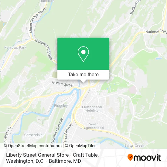 Liberty Street General Store - Craft Table map