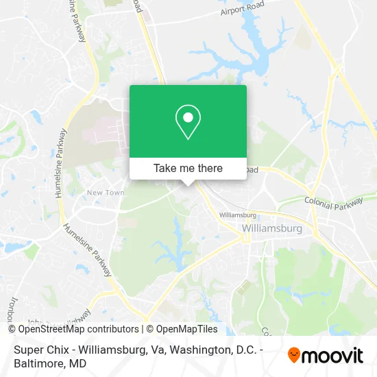 Super Chix - Williamsburg, Va map