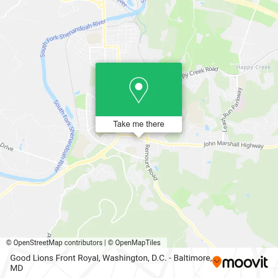 Good Lions Front Royal map