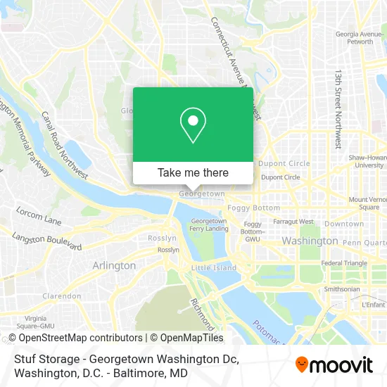 Stuf Storage - Georgetown Washington Dc map