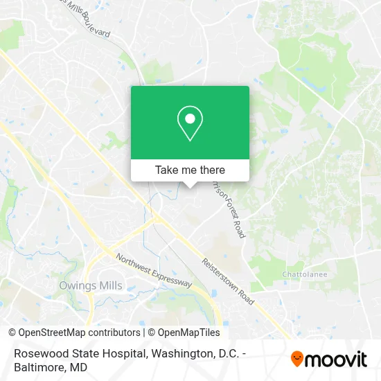Rosewood State Hospital map