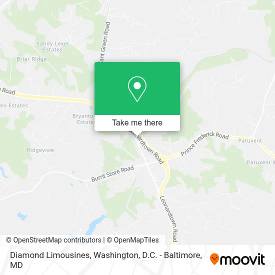 Diamond Limousines map