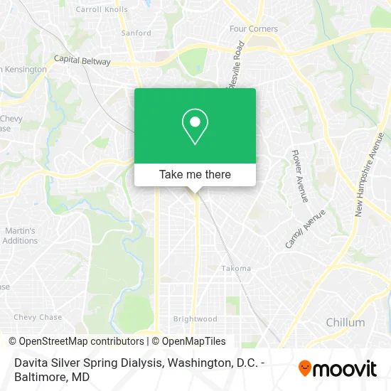 Davita Silver Spring Dialysis map