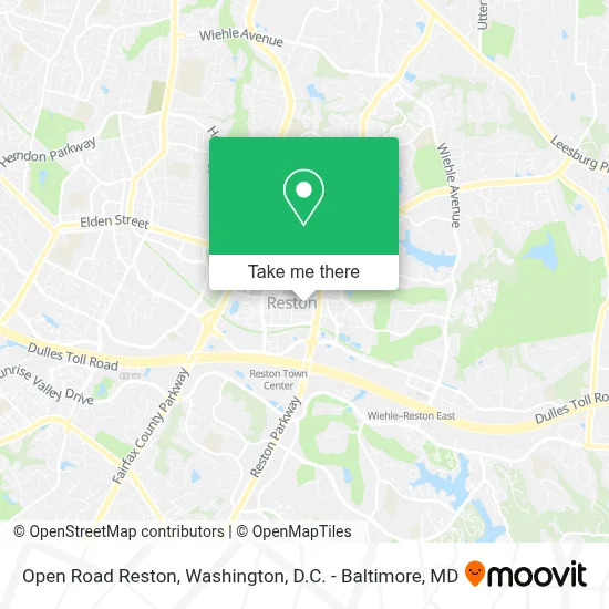 Open Road Reston map