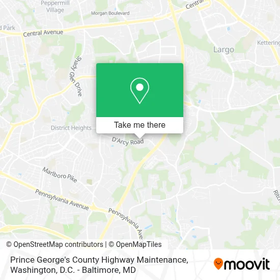 Prince George's County Highway Maintenance map