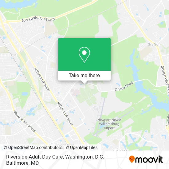 Riverside Adult Day Care map