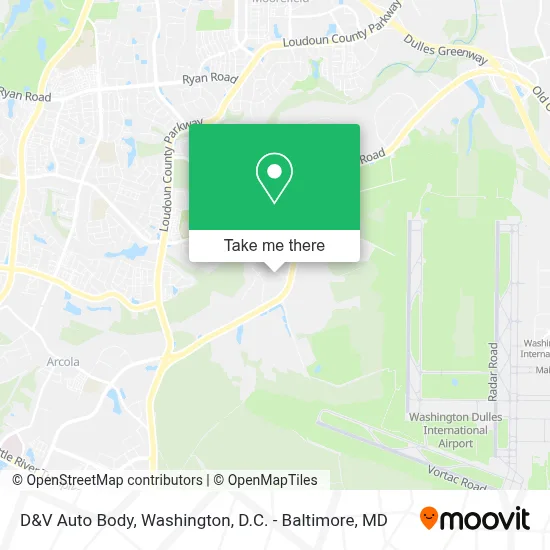 D&V Auto Body map