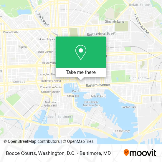 Bocce Courts map