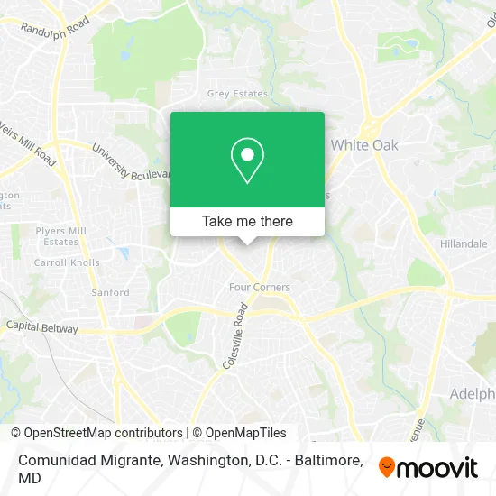 Comunidad Migrante map