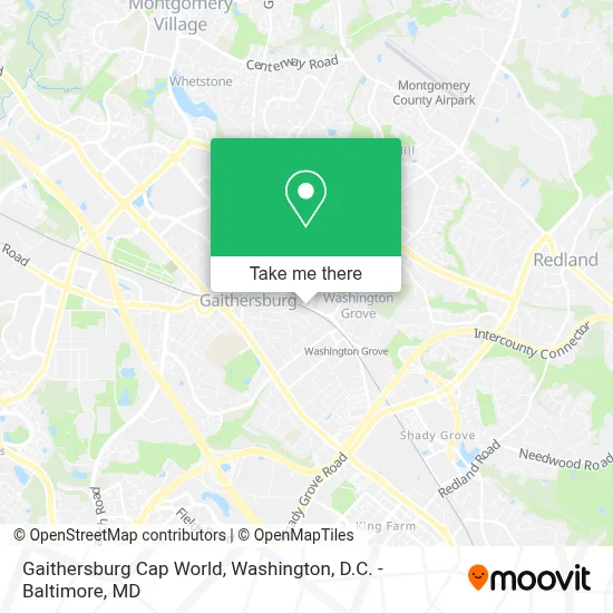 Gaithersburg Cap World map