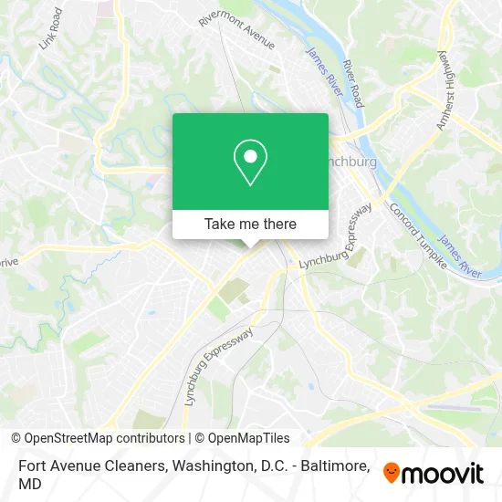 Fort Avenue Cleaners map