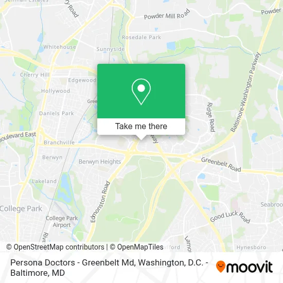 Persona Doctors - Greenbelt Md map