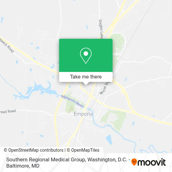 Southern Regional Medical Group map