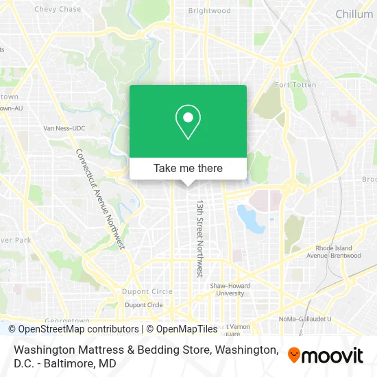 Washington Mattress & Bedding Store map