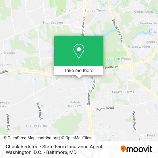 Chuck Redstone State Farm Insurance Agent map