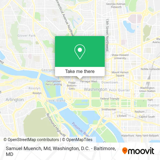 Samuel Muench, Md map
