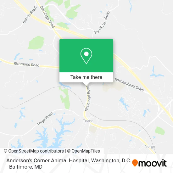 Anderson's Corner Animal Hospital map