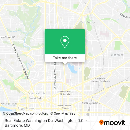 Real Estate Washington Dc map