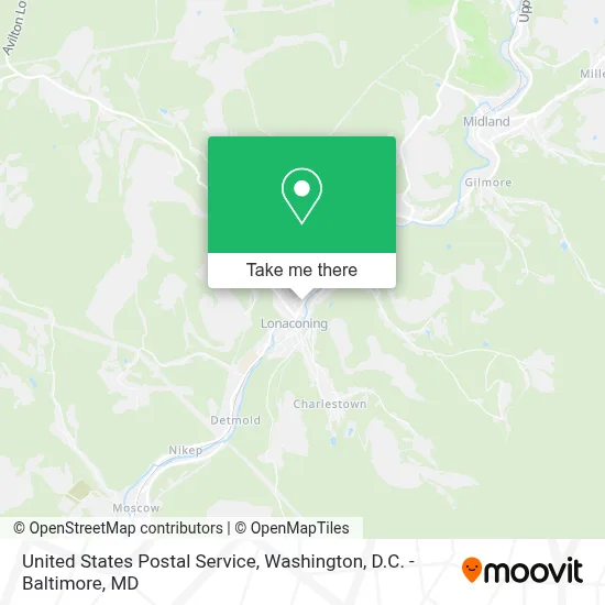 United States Postal Service map