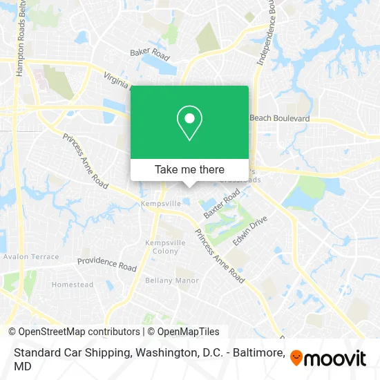 Standard Car Shipping map