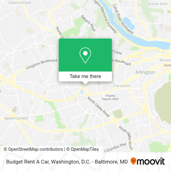 Budget Rent A Car map