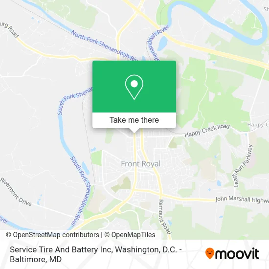 Service Tire And Battery Inc map