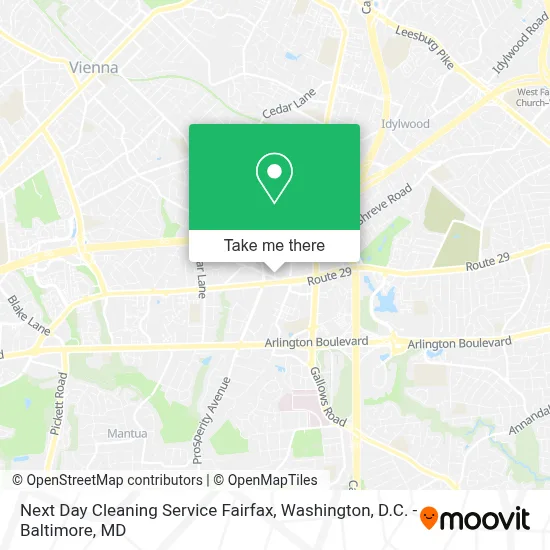 Next Day Cleaning Service Fairfax map