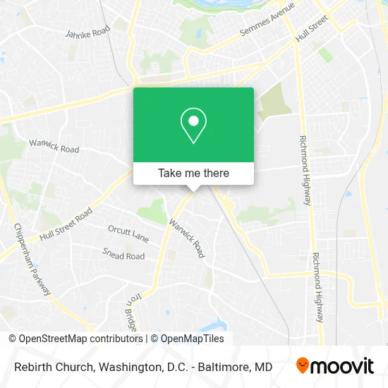 Rebirth Church map