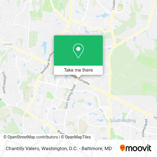 Chantilly Valero map